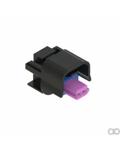 John Deere - 57M8924 - Black External Electrical Connector Housing, 2 Cavities