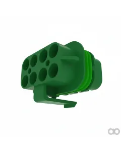 John Deere - 57M8985 - Green Internal Electrical Connector Housing, 8 Cavities