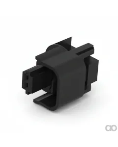 John Deere - 57M9210 - Black External Electrical Connector Housing, 2 Cavities