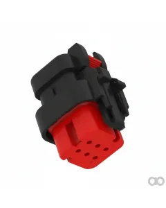 John Deere - 57M9750 - Red Electrical Connector Housing, 6 Cavities