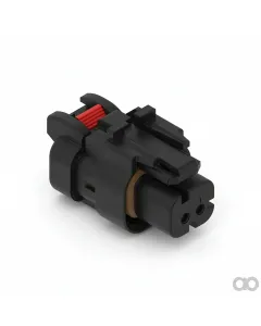 John Deere - 57M9775 - Green Electrical Connector Housing, 2 Cavities