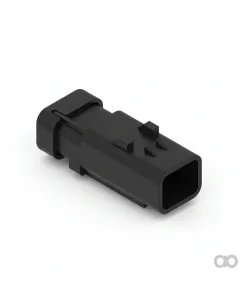 John Deere - 57M9776 - Red Electrical Connector Housing, 2 Cavities