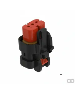 John Deere - 57M9780 - Red Electrical Connector Housing, 3 Cavities