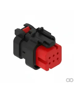 John Deere - 57M9786 - Red Electrical Connector Housing, 6 Cavities