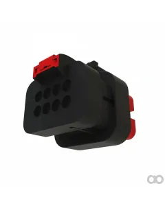 John Deere - 57M9792 - Red Electrical Connector Housing, 8 Cavities