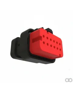 John Deere - 57M9800 - Red Electrical Connector Housing, 12 Cavities