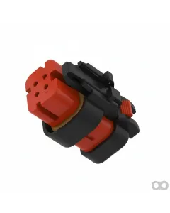 John Deere - 57M9817 - Red Electrical Connector Housing, 4 Cavities