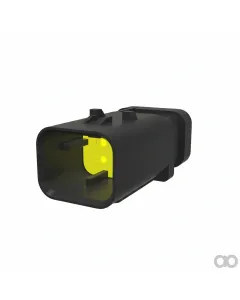 John Deere - 57M9823 - Yellow Electrical Connector Housing, 4 Cavities