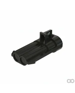 John Deere - 57M9960 - Black Internal Electrical Connector Housing, 2 Cavities