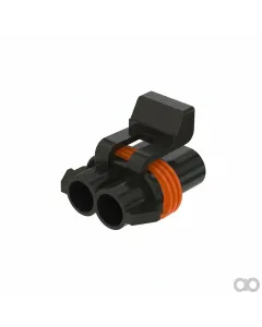 John Deere - 57M9961 - Black External Electrical Connector Housing, 2 Cavities