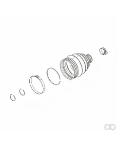 John Deere - AM146409 - Right Side Front Axle Shaft Boot Kit