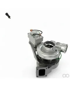 John Deere - DZ108166 - Single Cooled Turbocharger, 12 Volts