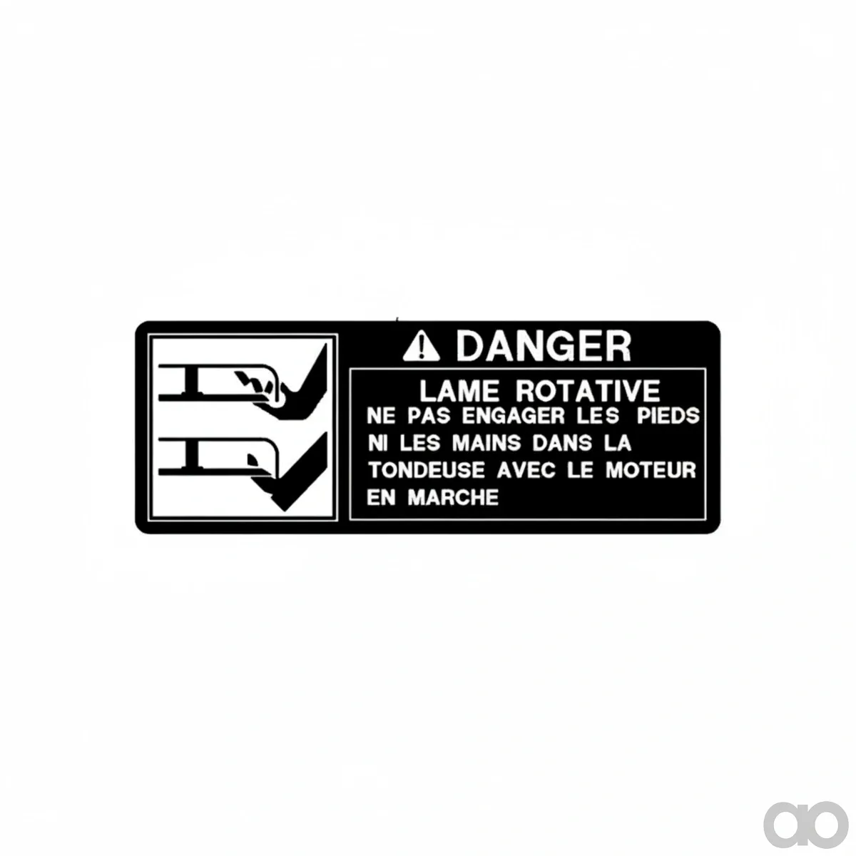 John Deere - M91045 - Safety Label, Blade Contact