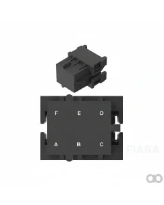 John Deere - R104922 - Black External Electrical Connector Assembly, 6 Cavities