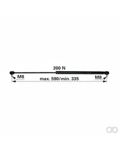 Prillinger - 00115828 - Gas Spring for Front and Rear