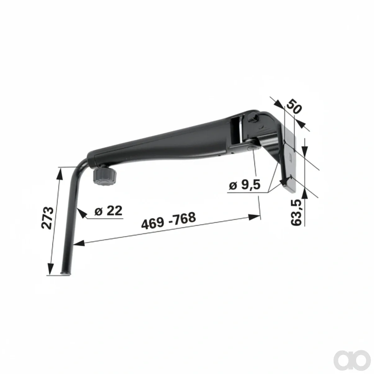 Prillinger - 00116413 - Telescopic Mirror Holder Left Ra