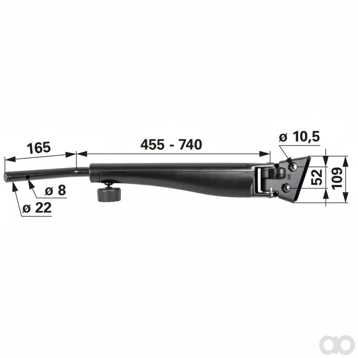Prillinger - 00116427 - Telescopic Mirror Holder Left An