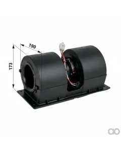 Prillinger - 00118051 - Complete Fan Motor, 12 V Replacement