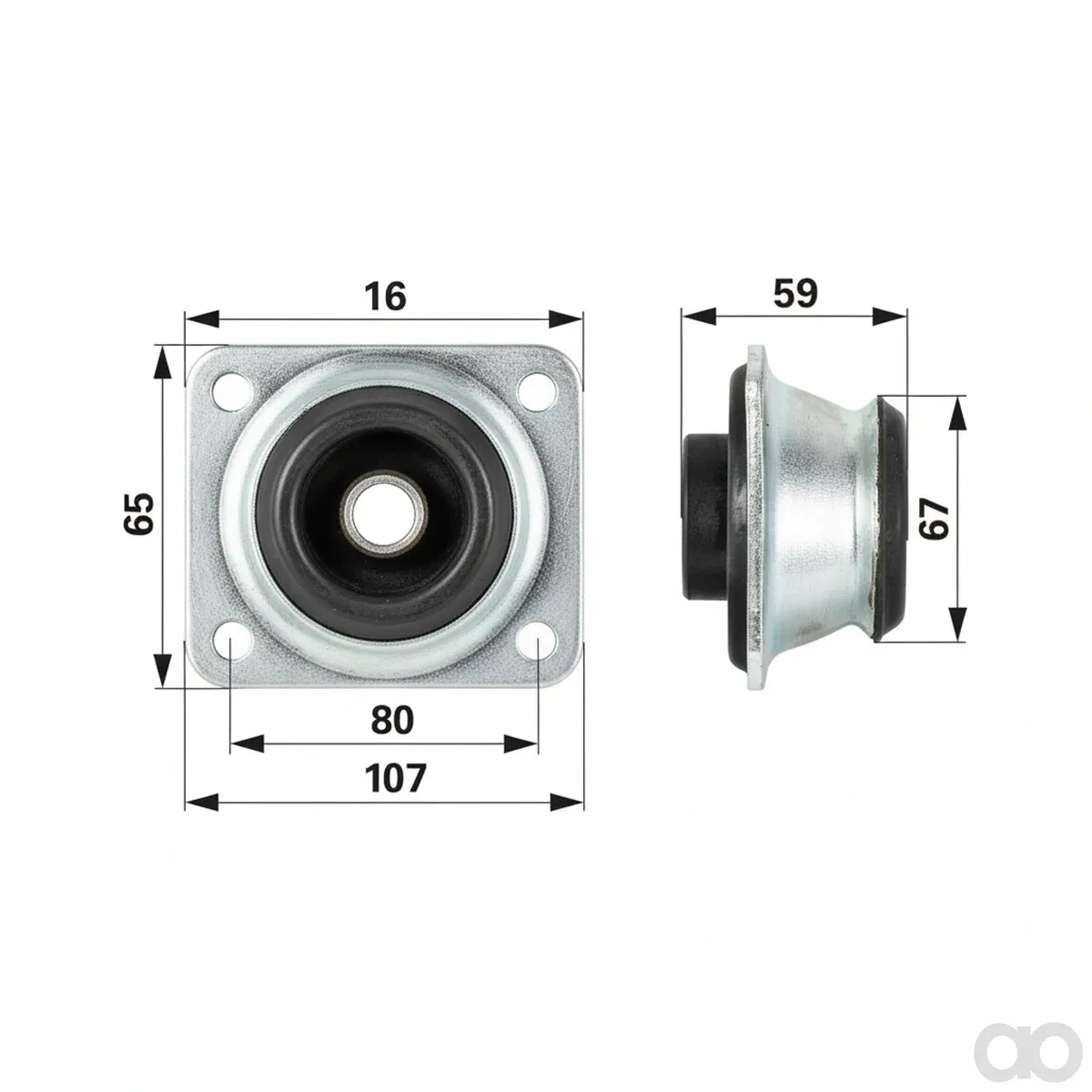 Prillinger - 00118950 - Cabin Mount for Fendt