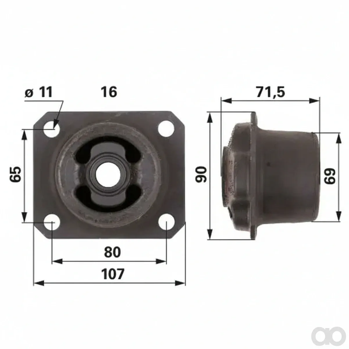 Prillinger - 00118951 - Cabin Mount Replacement for Fendt