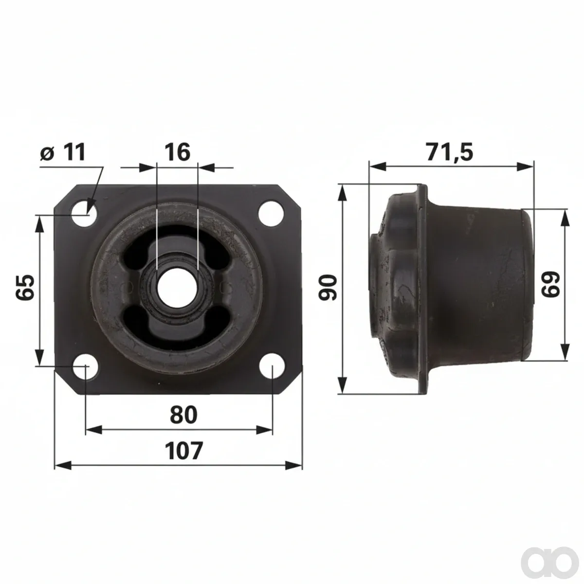 Prillinger - 00118952 - Cabin Mount Replacement for Fendt