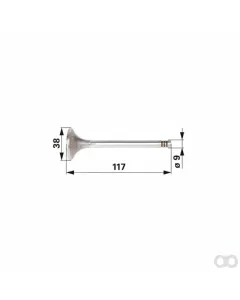 Prillinger - 00121518 - Intake Valve 45 Degrees, Fits