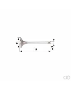Prillinger - 00121520 - Intake Valve 45 Degrees, Fits