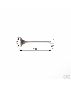 Prillinger - 00121521 - Exhaust Valve 45 Degrees, Fits