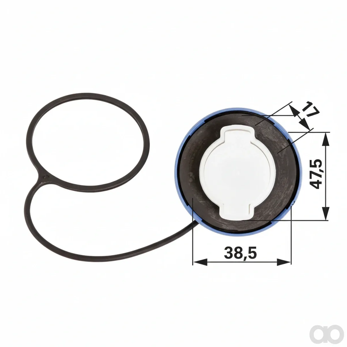 Prillinger - 00127574 - Tank Cap Ad Blue, Replacement