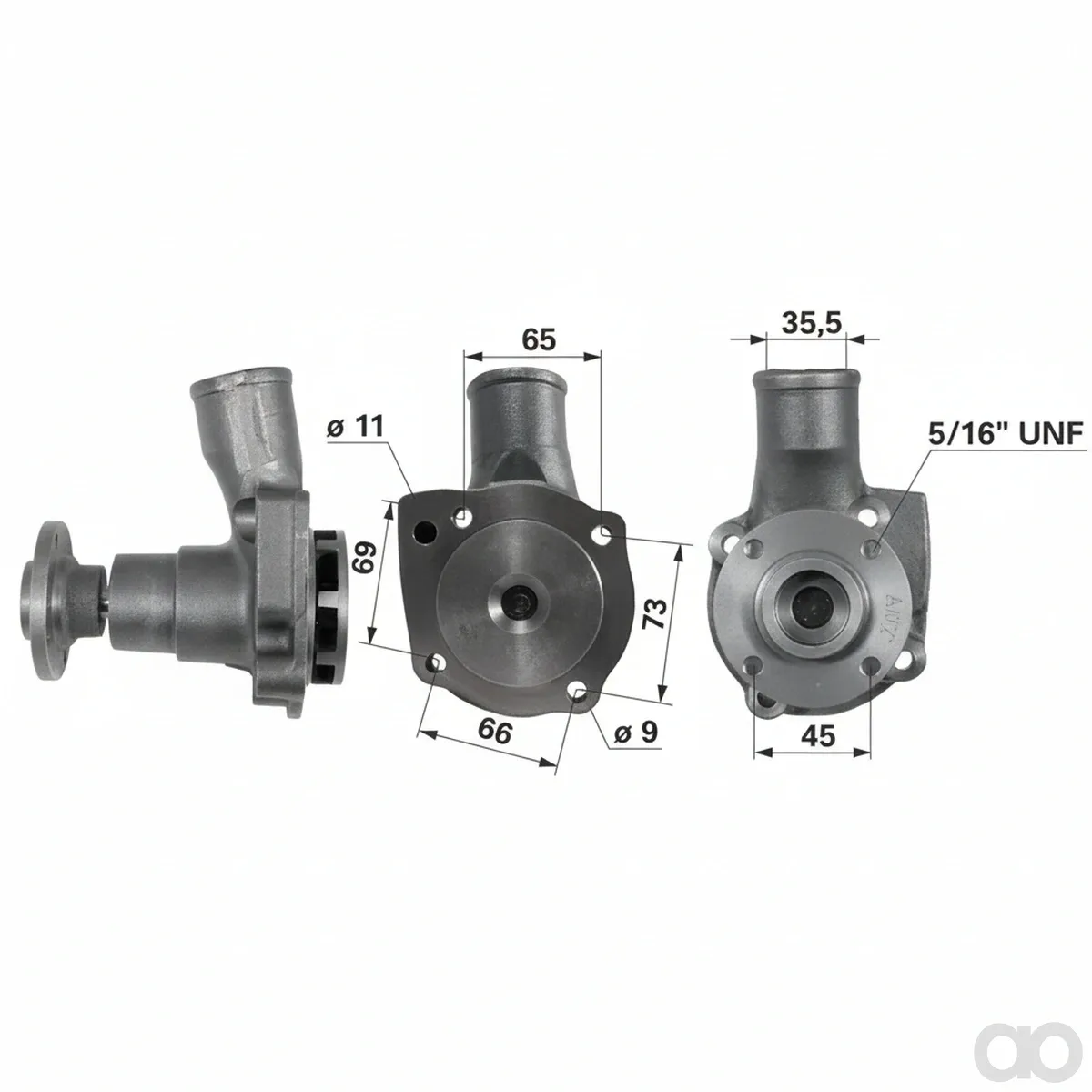 Prillinger - 00128316 - Water Pump for New Holland