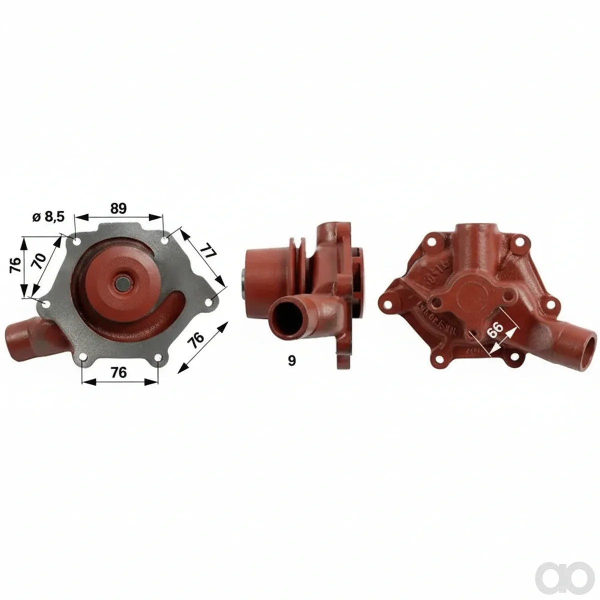 Prillinger - 00128415 - Water Pump for David Brown