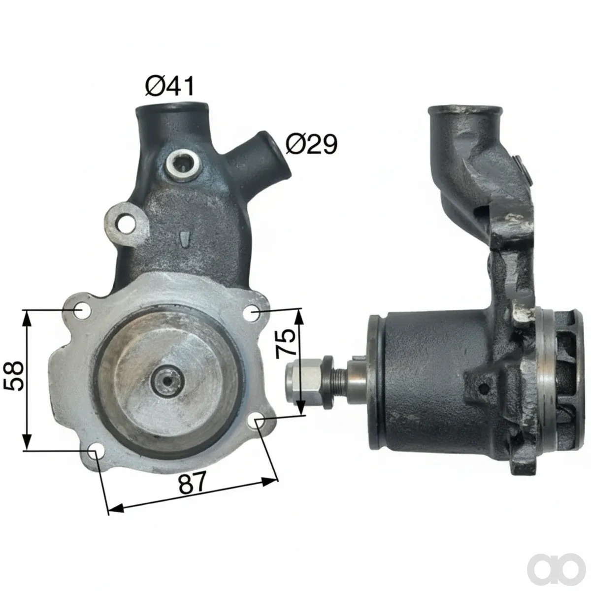 Prillinger - 00128712 - Water Pump With Gasket For MF