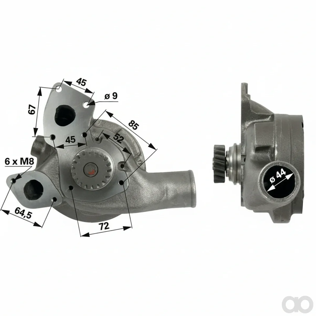 Prillinger - 00128723 - Water Pump For Perkins