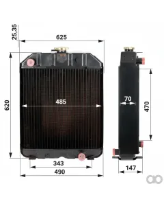 Prillinger - 00129110 - Radiator To Steyr Plus 70/988