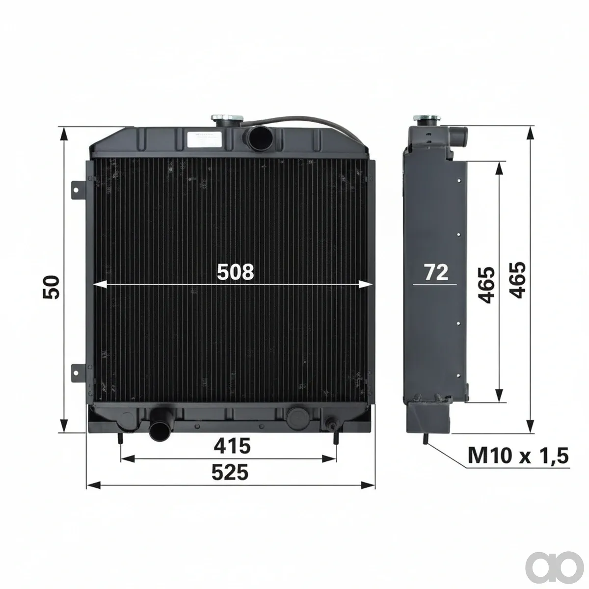Prillinger - 00129603 - 4-Groove Radiator for Lindner