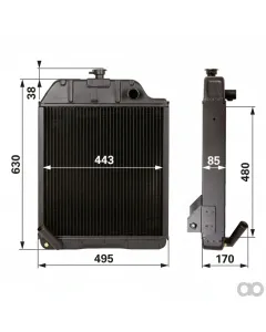 Prillinger - 00129705 - Radiator Replacement for MF 3700447