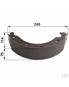 Prillinger - 00145553 - Brake Shoe Front Left, 245x75