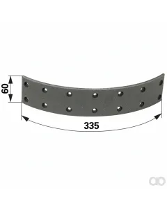 Prillinger - 00145858 - Brake Lining 335x60x7 Mm For Deut