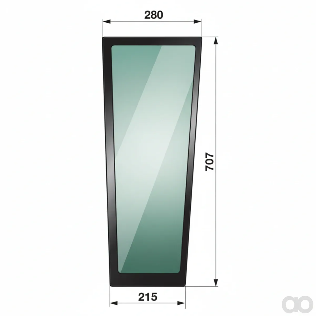 Prillinger - 00154100 - Windshield Left Bottom Color Green