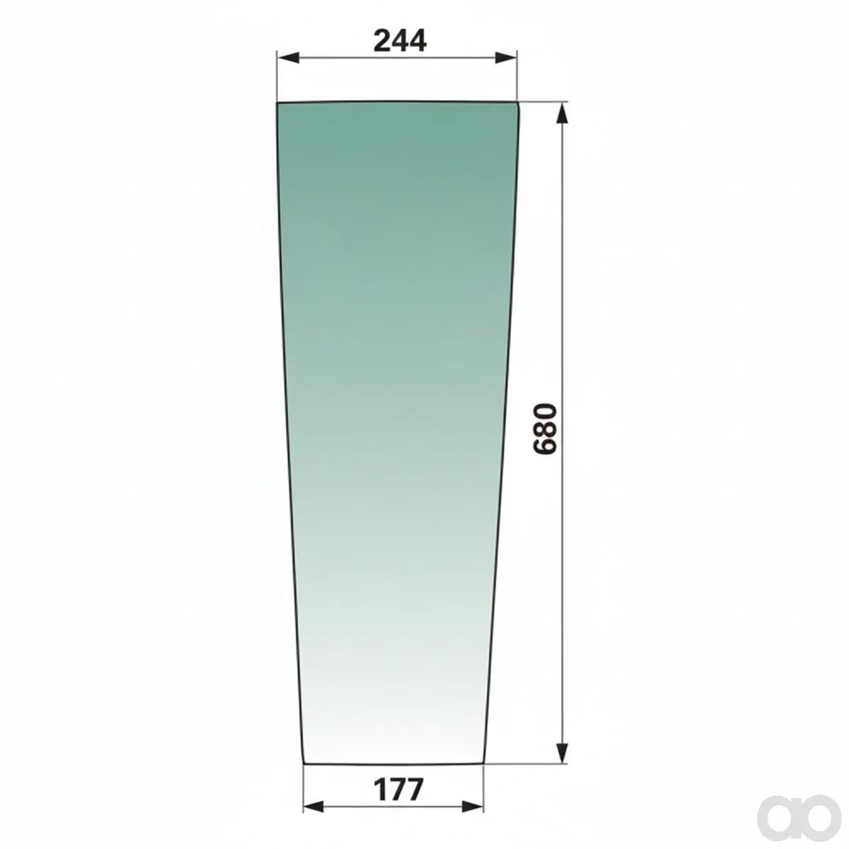 Prillinger - 00154108 - Windshield Right And Left Color Green