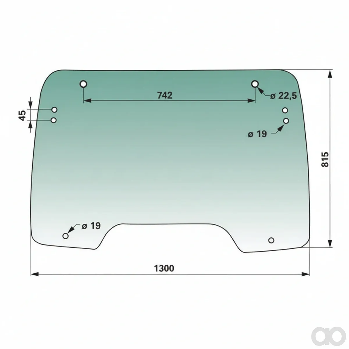 Prillinger - 00154117 - Windshield Color Blue Tinted