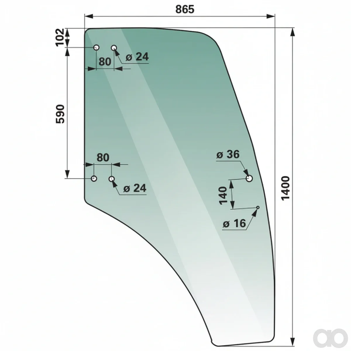 Prillinger - 00154610 - Right Door Pane Replacement For