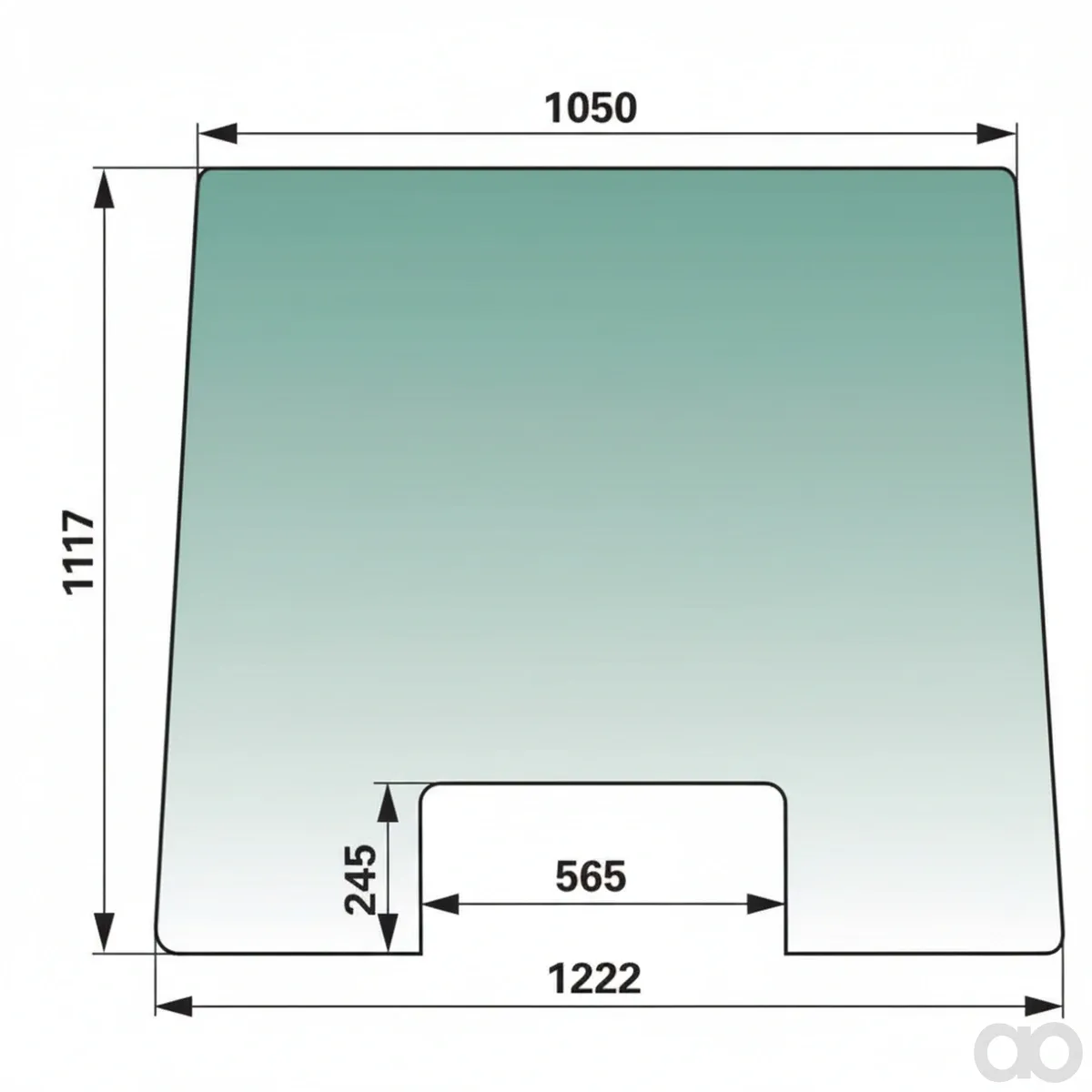 Prillinger - 00154746 - Windshield Color Green Tinted