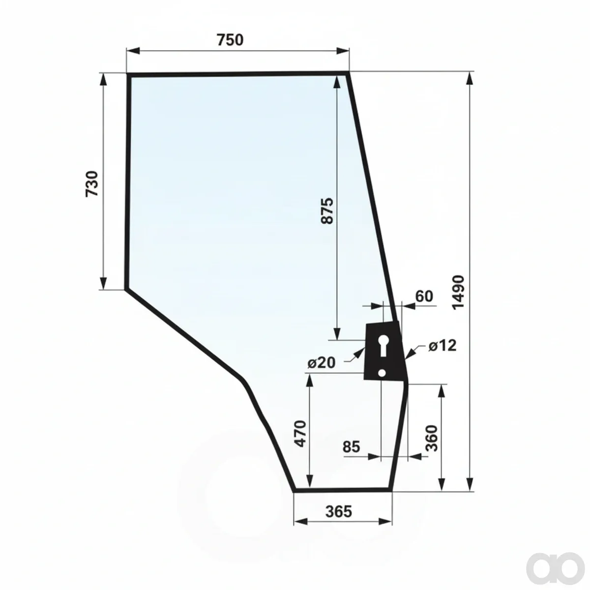 Prillinger - 00154766 - Right Door Pane Color Clear
