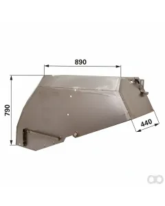 Prillinger - 00157039 - Right Fender for Steyr 955