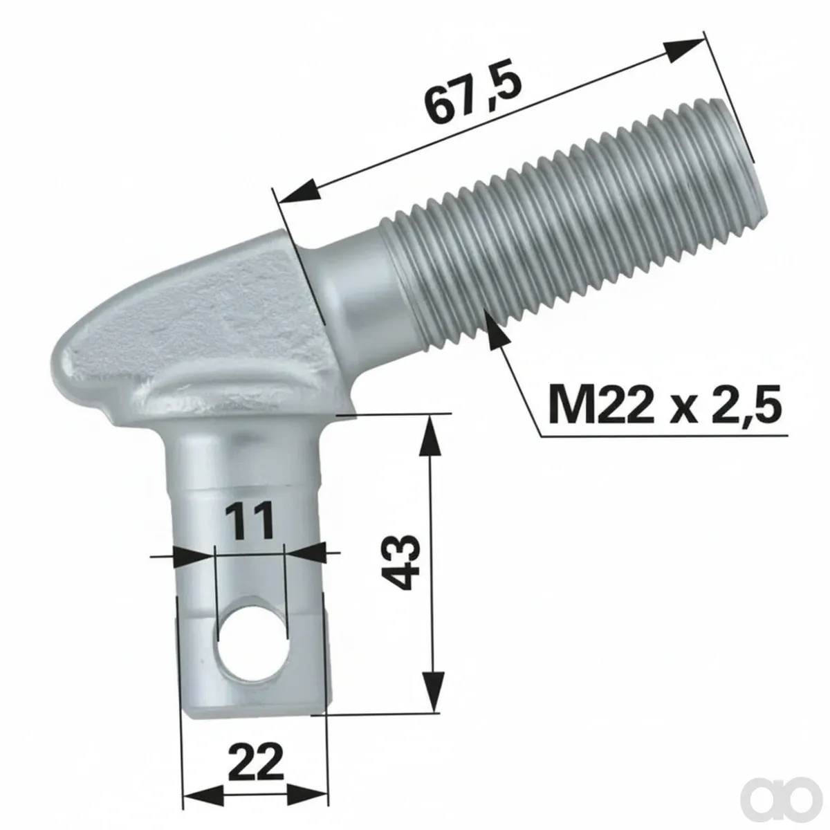 Prillinger - 00161605 - Knee Bolt for Side Stabilizer