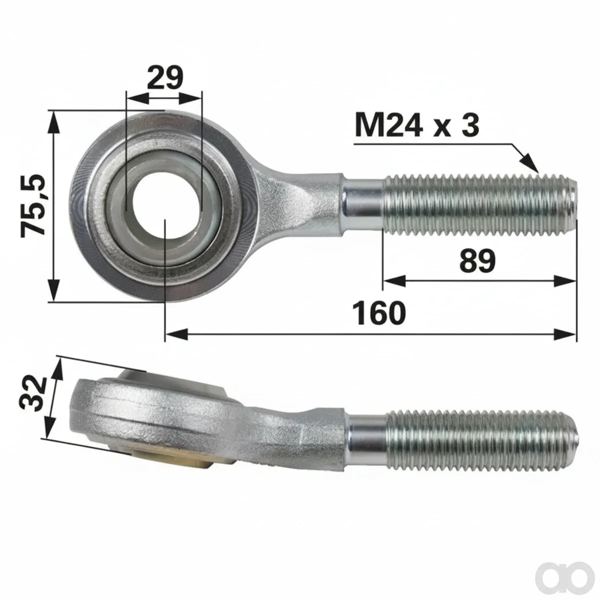 Prillinger - 00161725 - Spindle Bent M24x3 Idm 28.5