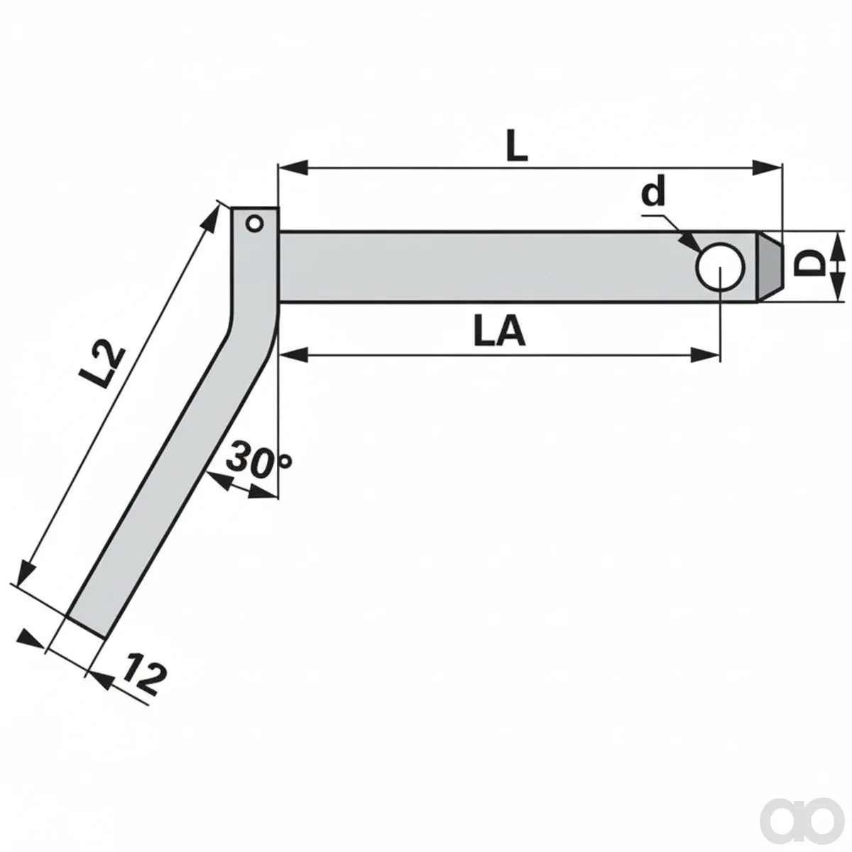 Prillinger - 00161767 - Bolt with Handle Diameter 22 mm Length