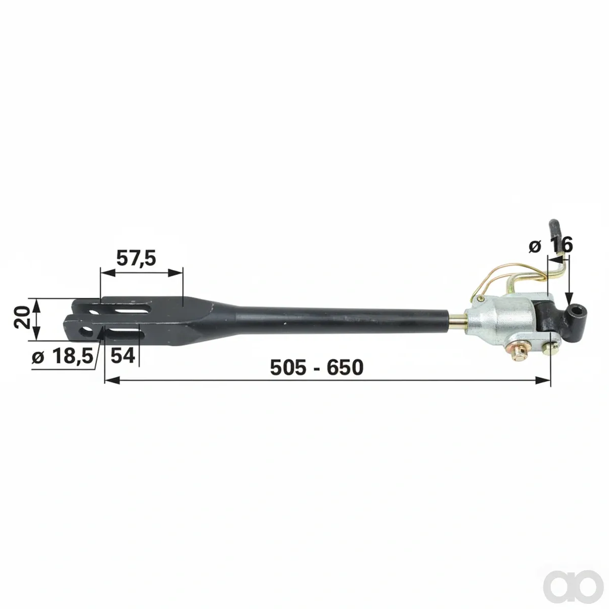 Prillinger - 00164101 - Lift Rod with Crank 505-650mm