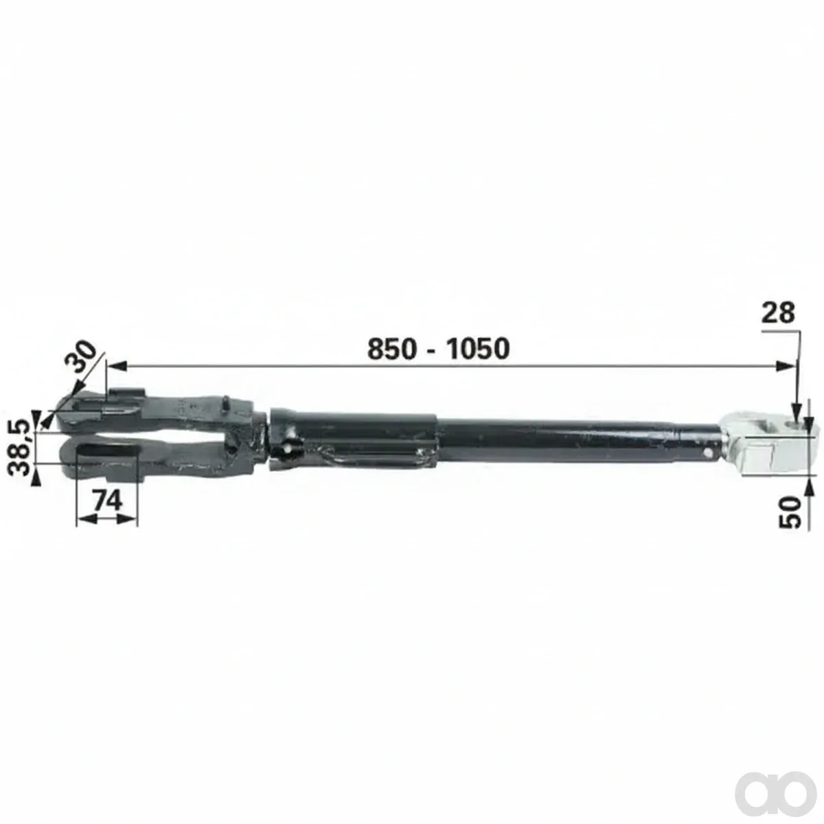 Prillinger - 00164102 - Lift Rod With Crank 850-1050mm